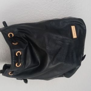 Black leather purse